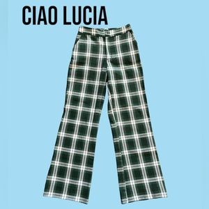 Ciao Lucia Green Plaid Balthazar Pants
